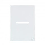 Placa p/ 1 Interruptor Horizontal 4x2 - Novara Glass Branco